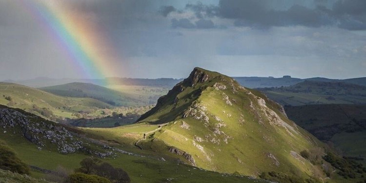 rainbow over Peak District