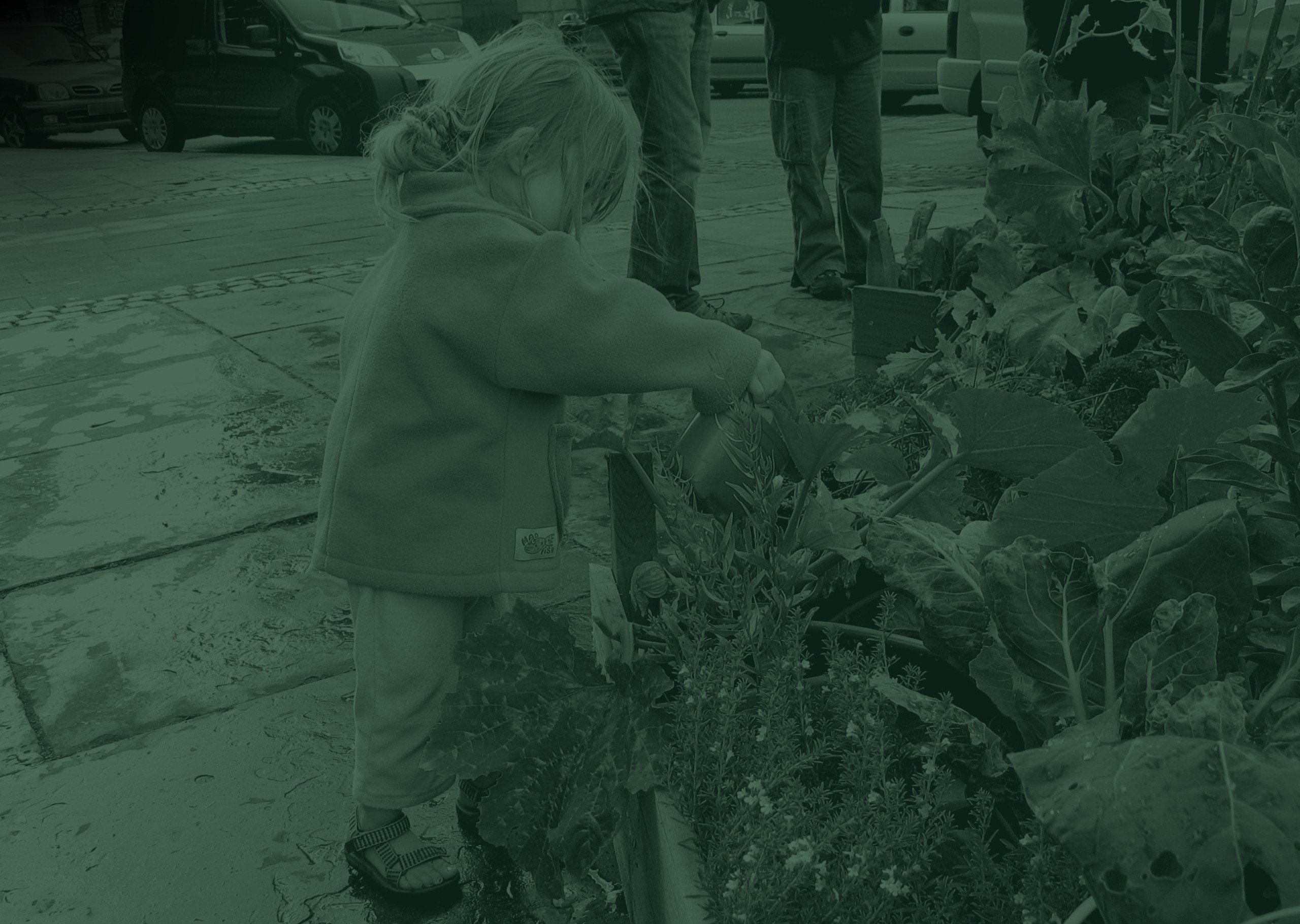 Child with watering can